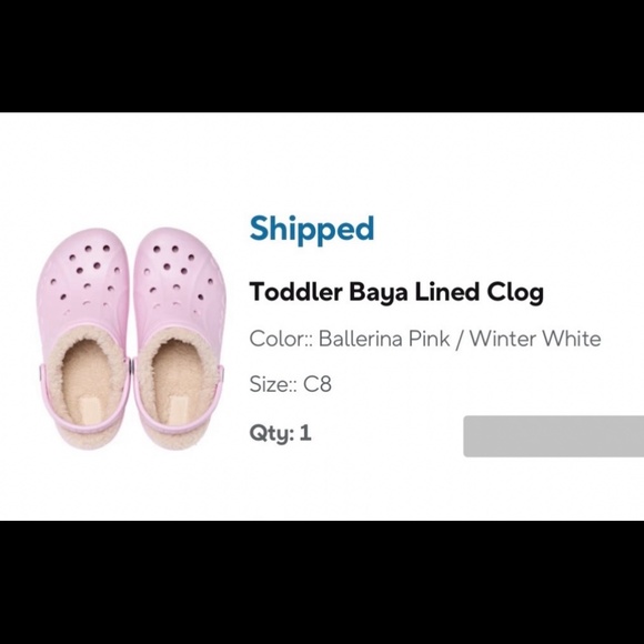 Girls Toddler lined Crocs - Picture 1 of 1